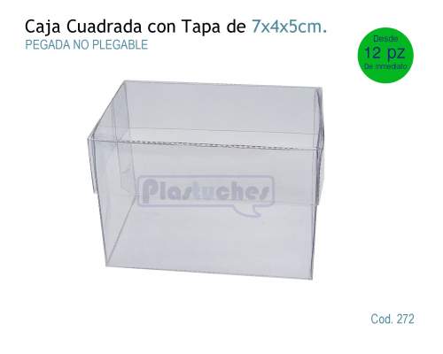 <b> Caja Cuadrada con Tapa de 7x4x5cm. </b> 