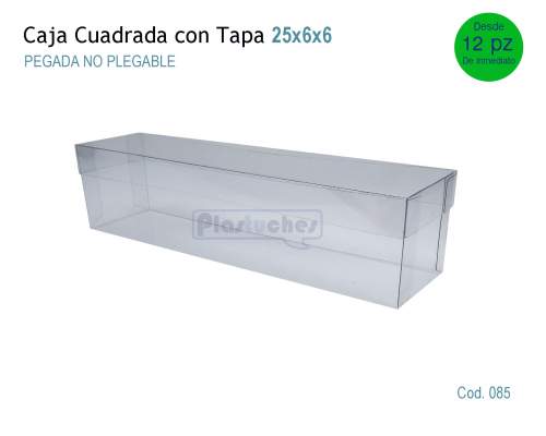 <b> Caja Cuadrada con Tapa de 25x6x6cm. </b> 