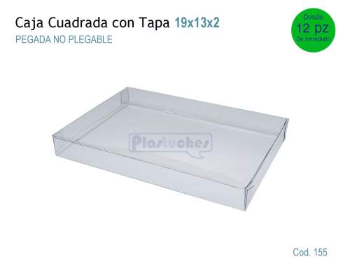 <b> Caja Cuadrada con Tapa de 19x13x2cm. </b> 