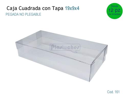 <b> Caja Cuadrada con Tapa de 19x9x4cm. </b> 