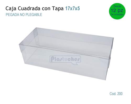 <b> Caja Cuadrada con Tapa de 17x7x5cm. </b> 