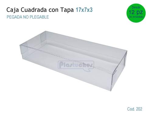 <b> Caja Cuadrada con Tapa de 17x7x3cm. </b> 