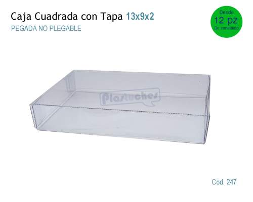 <b> Caja Cuadrada con Tapa de 13x9x2cm. </b> 
