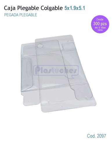 <b> Caja Plegable Colgable de 5x1.9x5.1cm. </b> 