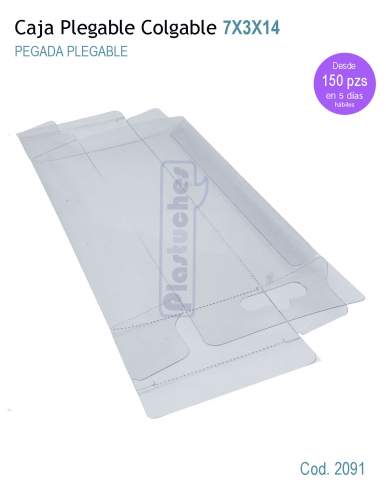 <b> Caja Plegable Colgable de 7x3x14cm. </b> 