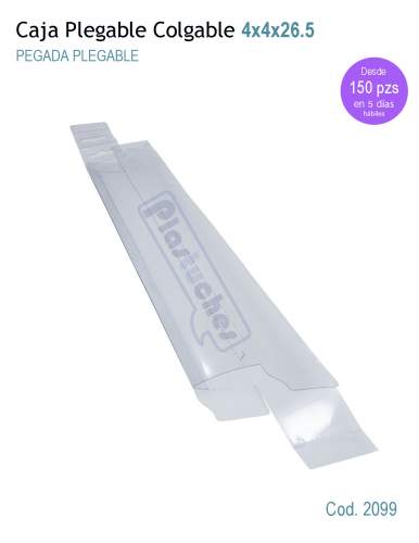 <b> Caja Plegable Colgable de 4x4x26.5cm. </b> 