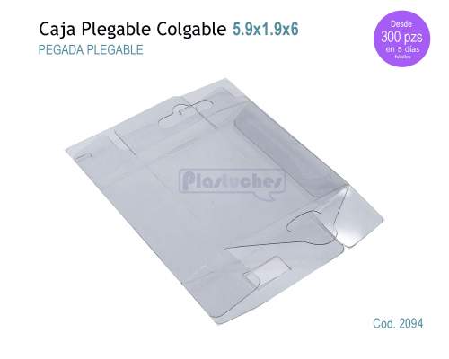 <b> Caja Plegable Colgable de 5.9x1.9x6cm. </b> 