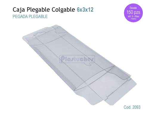 <b> Caja Plegable Colgable de 6x3x12cm. </b> 