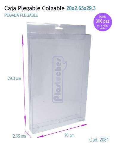 <b> Caja Plegable Colgable de 20x2.65x29.3cm. </b> 