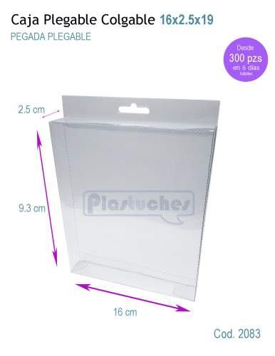 <b> Caja Plegable Colgable de 16x2.5x19cm. </b> 