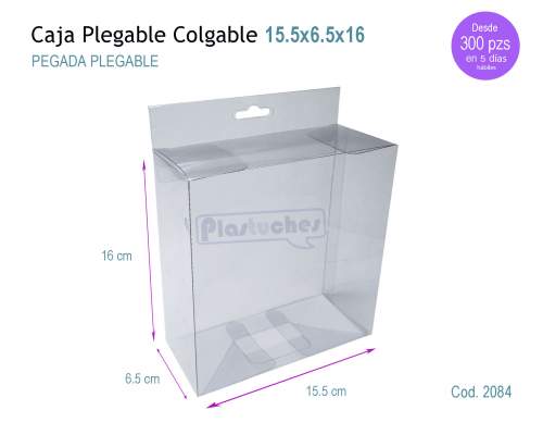<b> Caja Plegable Colgable de 15.5x6.5x16cm. </b> 