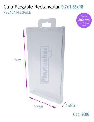 <b> Caja Plegable Colgable de 9.7x1.55x18cm. </b> 