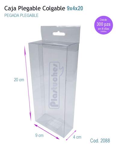 <b> Caja Plegable Colgable de 9x4x20cm. </b> 