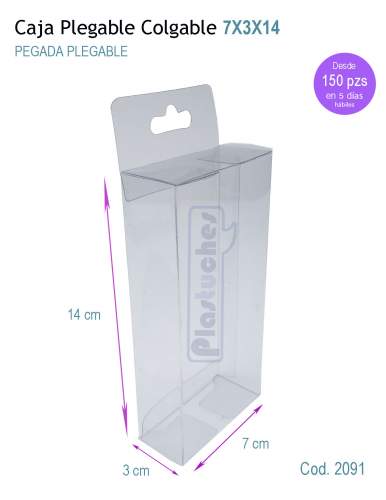 <b> Caja Plegable Colgable de 7x3x14cm. </b> 