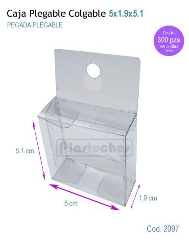 <b> Caja Plegable Colgable de 5x1.9x5.1cm. </b> 